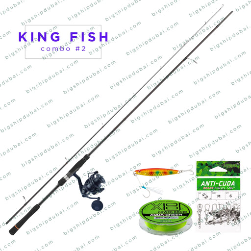 King Fish Combo #2 – Premium fishing rod, reel, line, and lures for ultimate saltwater fishing performance.