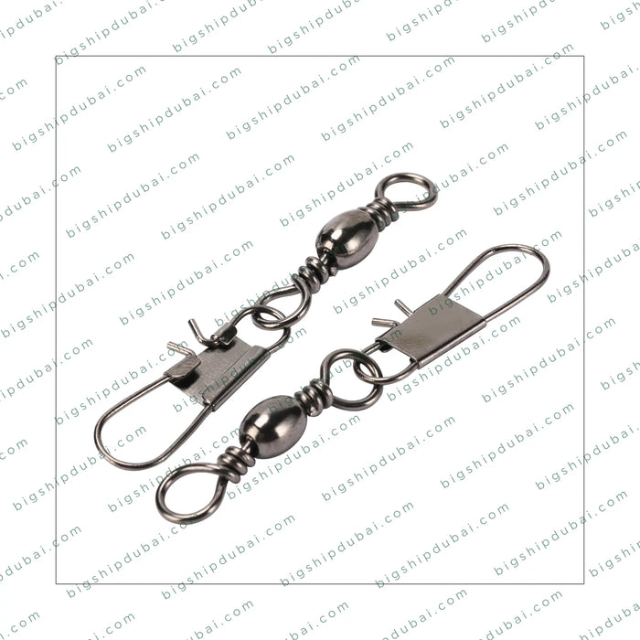 High-strength LITTMA Barrel Swivel with Interlock Snap for tangle-free fishing, ideal for freshwater and saltwater anglers. Durable, corrosion-resistant, and perfect for quick rig changes.