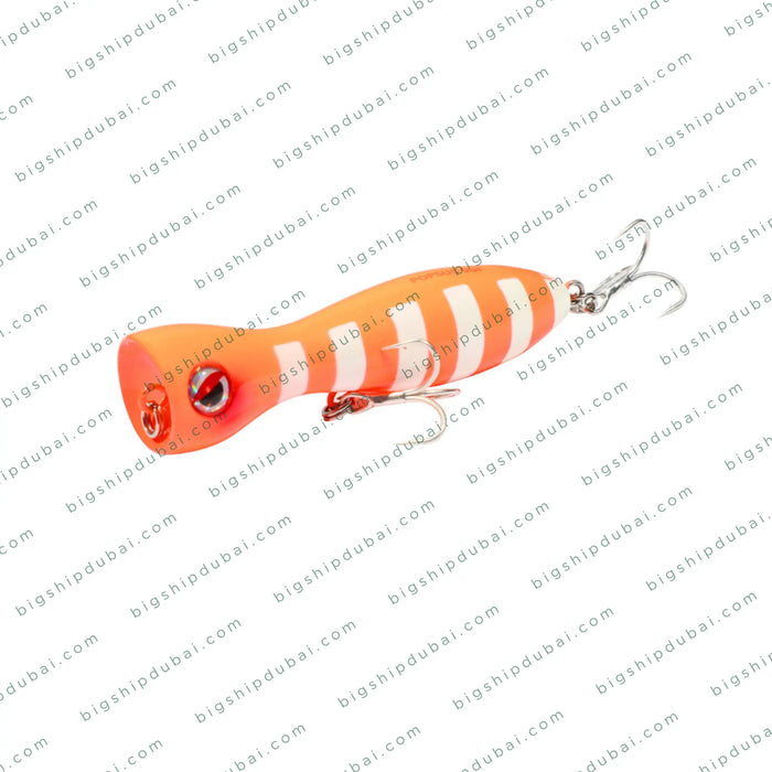 Orange and white striped fishing lure on a white background with 'bigshipdubai.com' watermark.